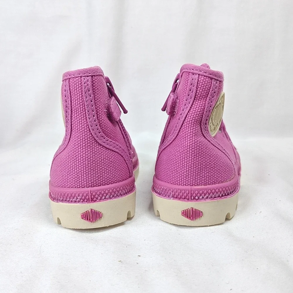 Palladium Pampa Hi Boots Shoes Ibis Rose Pink Canvas Infant Size 4 New in Box